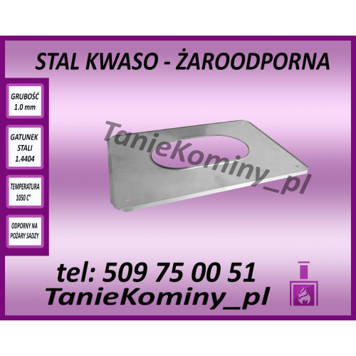 Płyta dachowa Przelotowa na Owal 120x200 / Stal Kwaso-Żaroodporna